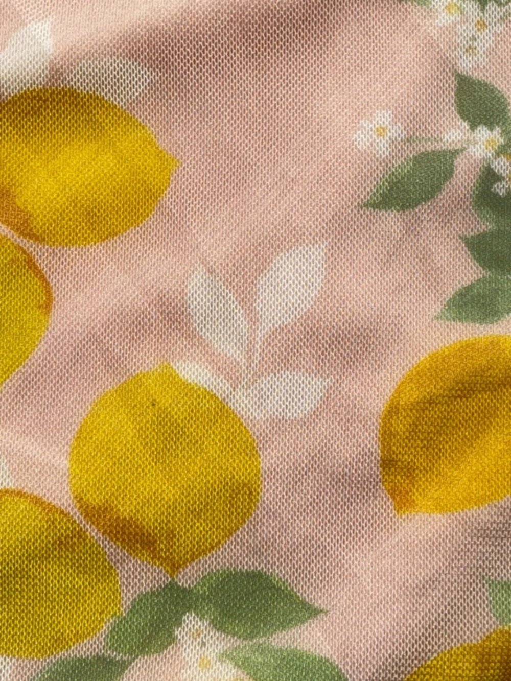 SEE YOU MONDAY Pink Cowl-Neck Midi Slip Dress with Yellow Lemon Print Sz Medium - Picture 5 of 11